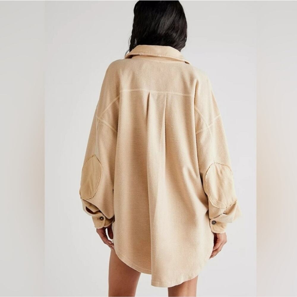 Free People Ruby Shacket jacket in the 'sweetheart sunrise' - Picture 3 of 10